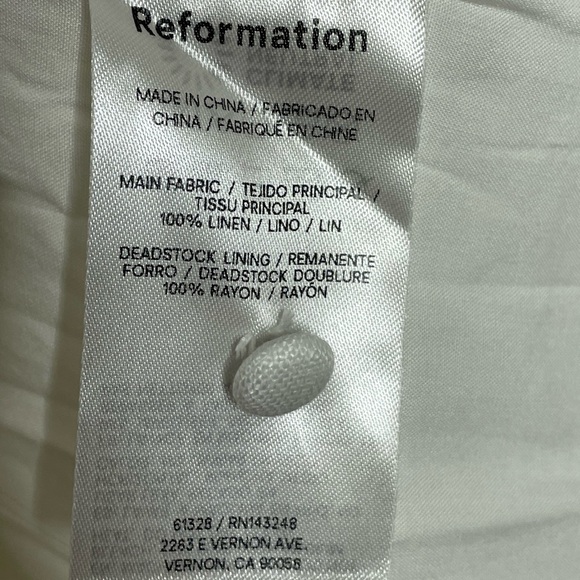 Reformation Anabella Linen Mini Dress White - Picture 11 of 11